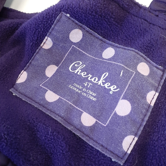 Girls Toddler Bib Snow Pants Size 4T Cherokee - Picture 5 of 10